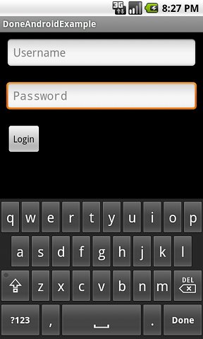 Android form screenshot